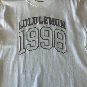 lululemon athletica White Tee with Black Print